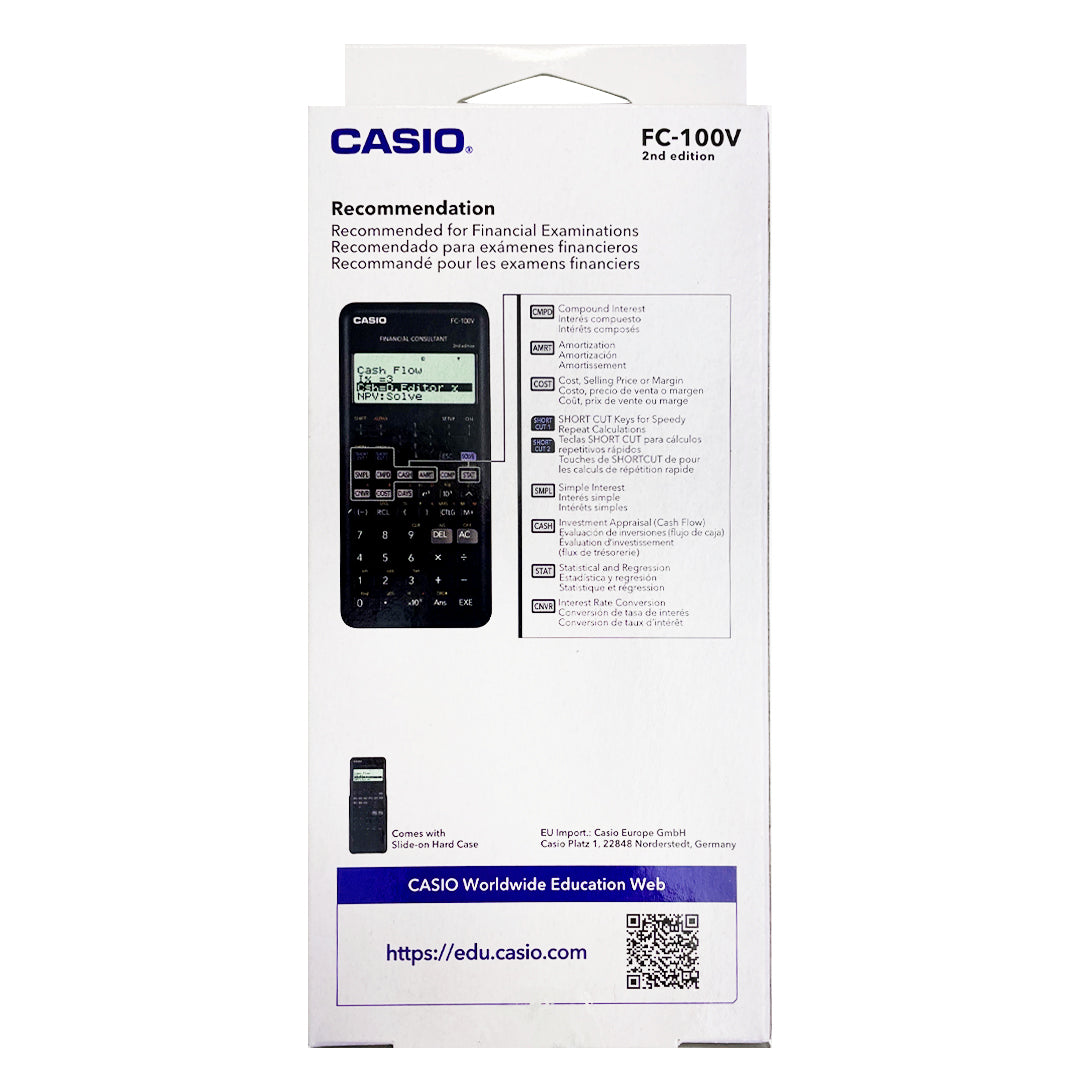 Casio FC 100V Finanskalkulator Second Edition Skolehuset.no